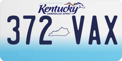 KY license plate 372VAX
