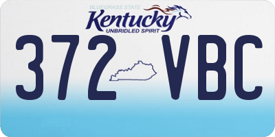 KY license plate 372VBC