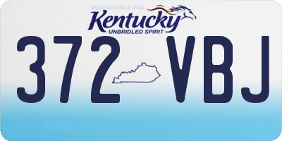 KY license plate 372VBJ