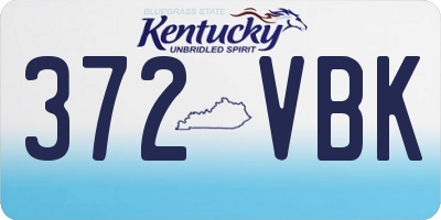 KY license plate 372VBK