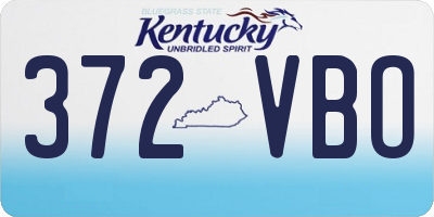 KY license plate 372VBO