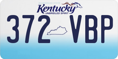 KY license plate 372VBP