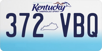 KY license plate 372VBQ