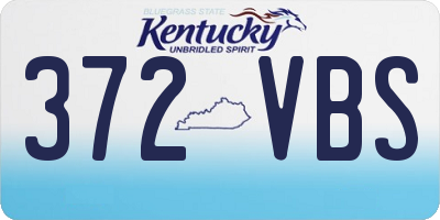 KY license plate 372VBS
