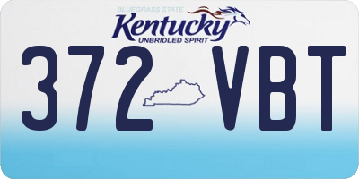 KY license plate 372VBT