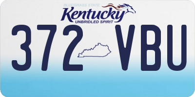 KY license plate 372VBU