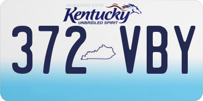 KY license plate 372VBY