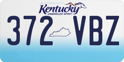 KY license plate 372VBZ