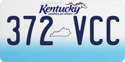 KY license plate 372VCC