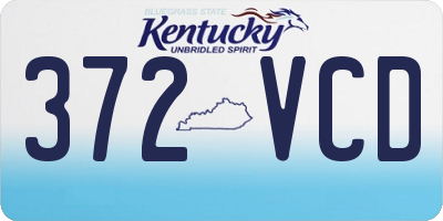 KY license plate 372VCD