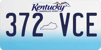 KY license plate 372VCE
