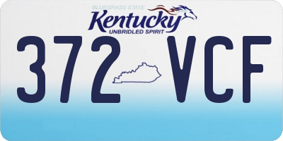 KY license plate 372VCF