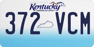 KY license plate 372VCM