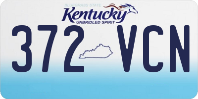 KY license plate 372VCN