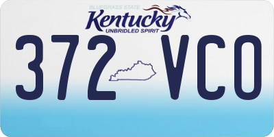 KY license plate 372VCO