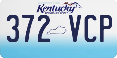KY license plate 372VCP