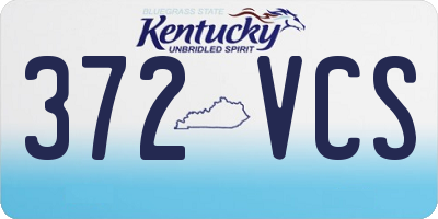 KY license plate 372VCS