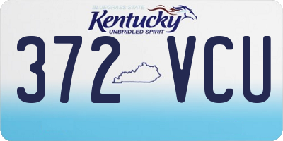KY license plate 372VCU