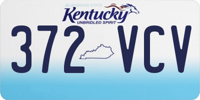 KY license plate 372VCV