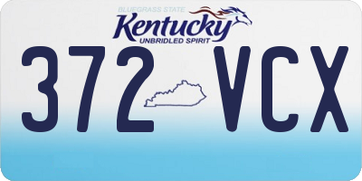 KY license plate 372VCX