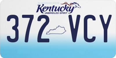 KY license plate 372VCY