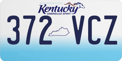 KY license plate 372VCZ