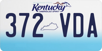 KY license plate 372VDA
