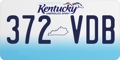 KY license plate 372VDB