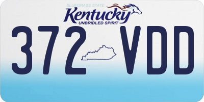 KY license plate 372VDD