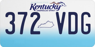 KY license plate 372VDG