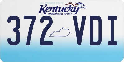 KY license plate 372VDI