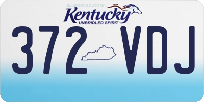 KY license plate 372VDJ