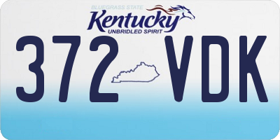 KY license plate 372VDK