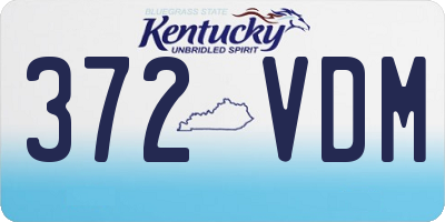 KY license plate 372VDM