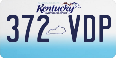 KY license plate 372VDP