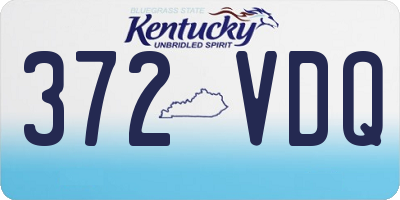 KY license plate 372VDQ