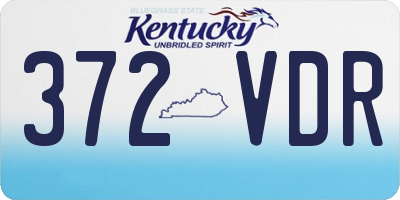 KY license plate 372VDR