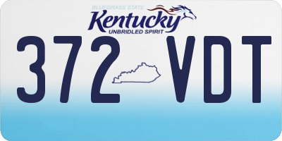 KY license plate 372VDT