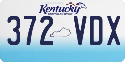 KY license plate 372VDX