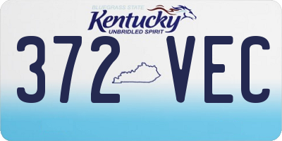 KY license plate 372VEC