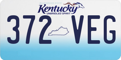 KY license plate 372VEG