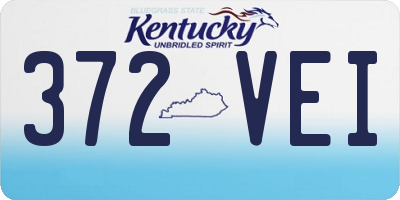 KY license plate 372VEI
