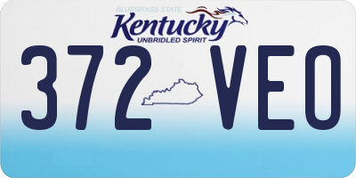 KY license plate 372VEO