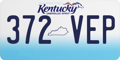 KY license plate 372VEP