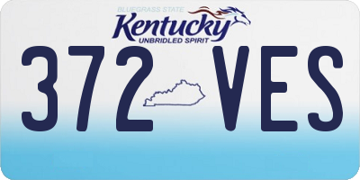 KY license plate 372VES