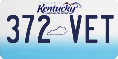 KY license plate 372VET