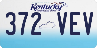KY license plate 372VEV