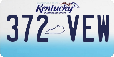 KY license plate 372VEW