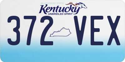KY license plate 372VEX