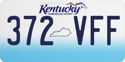 KY license plate 372VFF